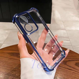 เคส Poco C71/C75/C65/C61/F7Pro/F7Ultra/F6 Pro/F5 Pro/X6Pro/X7Pro สี่มุมป้องกันการตกเคสโทรศัพท์โปร่งใส SJDK