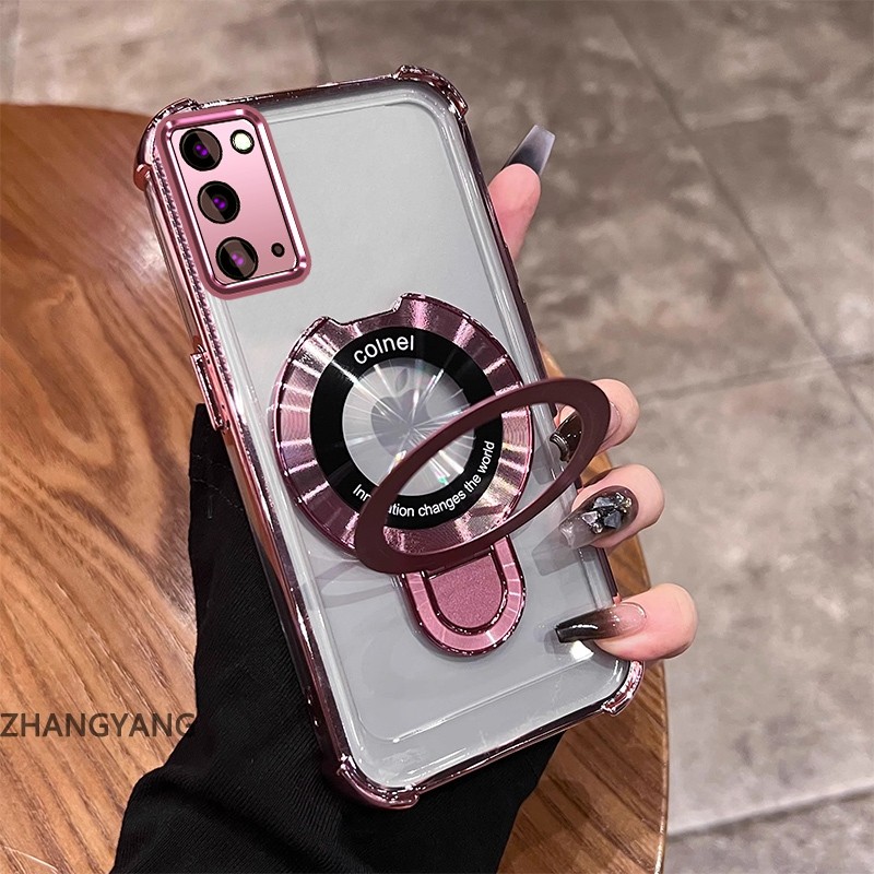 กรณีสําหรับSamsung NOTE 20 เคสโทรศัพท์ 2025 สไตล์ใหม่U ShieldยางกรณีElectroplatingโปร่งใสนุ่มกรณีป้องกันกันกระแทกRFVTGBYHS - รูปที่ 3