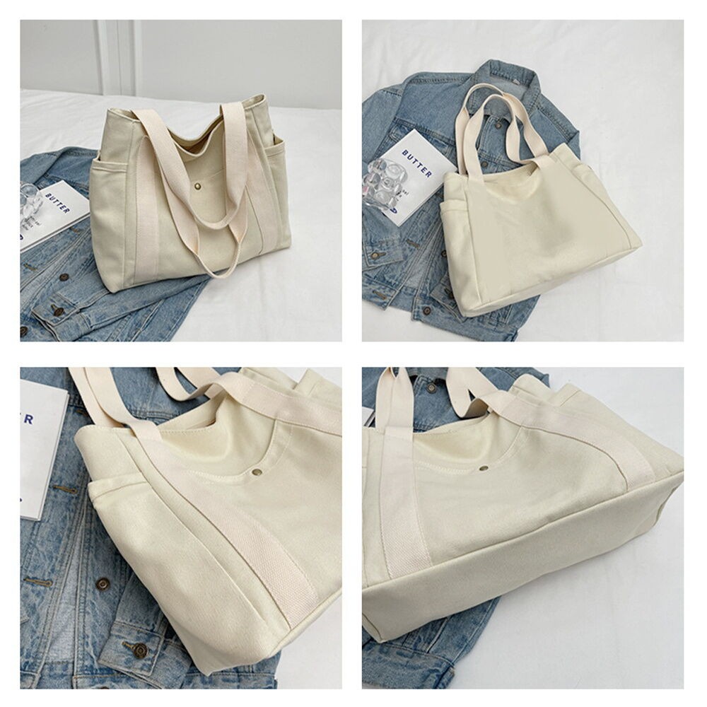 กระเป๋าถือผู้หญิง INS ของขวัญวันเกิดแฟน กระเป๋าถือ กระเป๋าผ้าใบน้ำหนักเบา มีซิป ลายพิมพ์ดอกไม้สีชมพู - รูปที่ 5