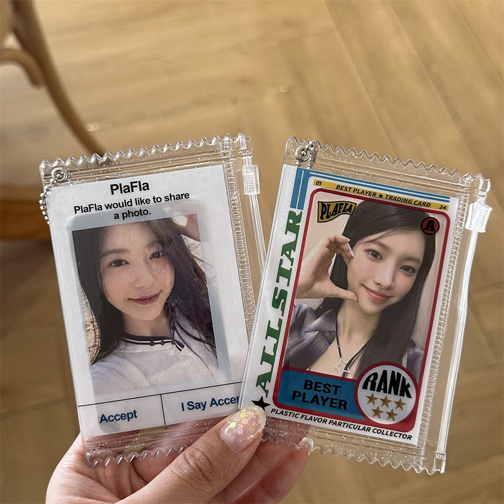 Retro โปร่งใสถุงขนม 10 ซม. Aidou การ์ดขนาดเล็กกระเป๋าซิปบาร์ Chiguzi ป้องกันการจัดเก็บผู้ถือบัตร