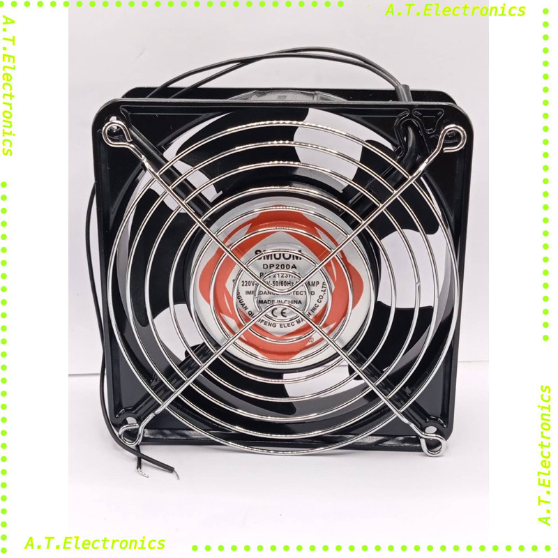 พร้อมส่ง! พัดลม220v พร้อมตะแกรงกันฝุ่น พัดลม+พัดลม4นิ้วครึ่ง พัดลม220v DP200A ตะเเกง
