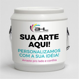 Cooler branco caixa térmica para 24 latas de 350ml personalizado com logo foto time