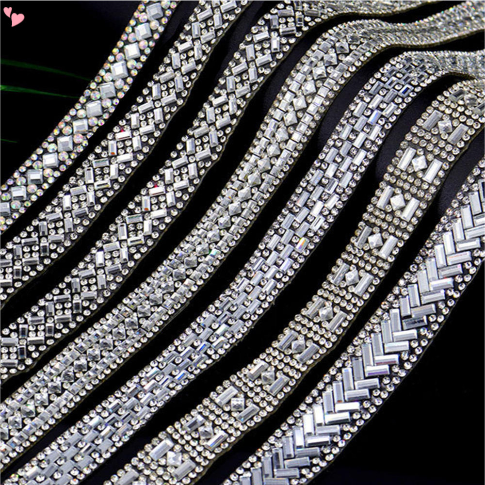 Self กาว Rhinestone แถบ Multi-สไตล์คริสตัล Rhinestone ม้วนเงิน Bling เพชรริบบิ้น Rhinestone เทป Trim สําหรับ DIY เคสโทรศัพท์รถตกแต่ง