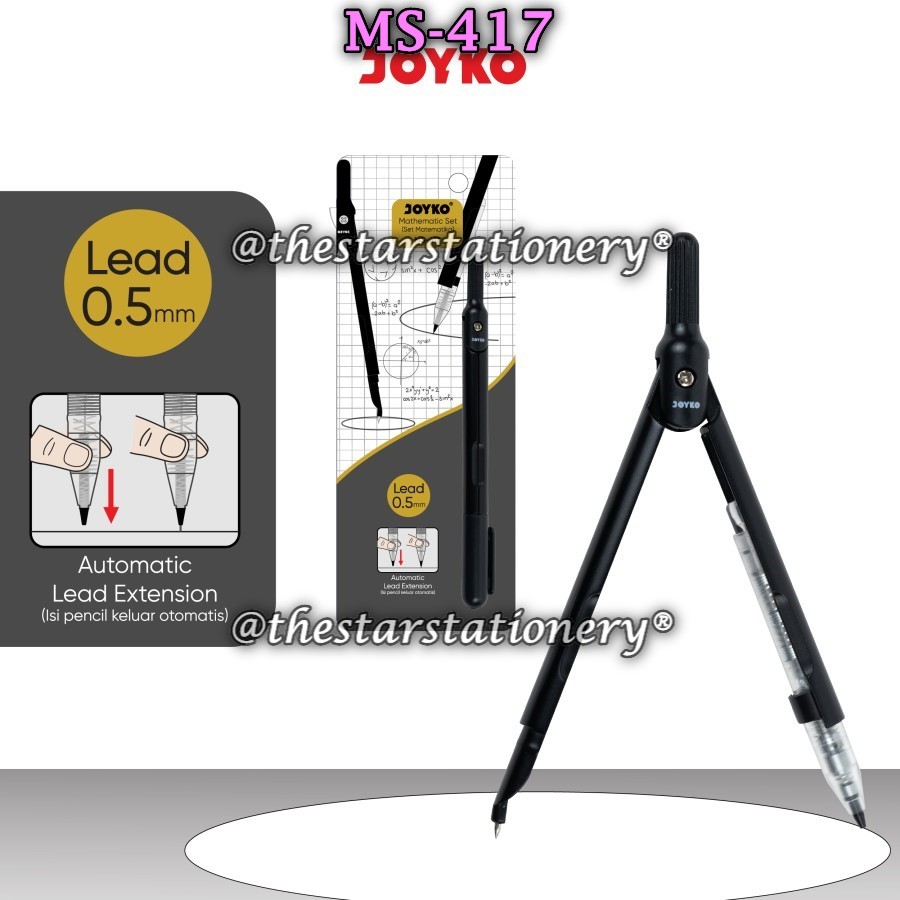 (1 ชิ้น) WHOLESALE ชุดคาลิปเปอร์ JOYKO MS-417 / ชุดคณิตศาสตร์ Caliper Joyko MS-417