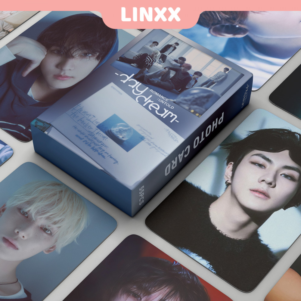 Linxx 55 ชิ้น ENHYPEN Daydream การ์ดเลเซอร์โฮโลแกรม Kpop Photocards ชุดโปสการ์ด