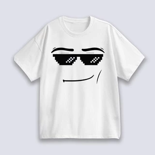 ใหม่ Unisex เสื้อยืด พิมพ์ลาย Roblox Man Face Game สําหรับผู้ชาย T-shirt เป็นกลางCOD เสื้อยืดแขนสั้นลายดอกไม้