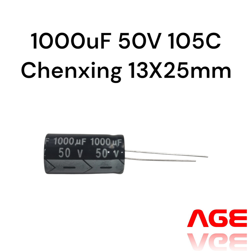 1000uF 50V 105C Aluminum Electrolytic Capacitors Chenxing 13X25mm
