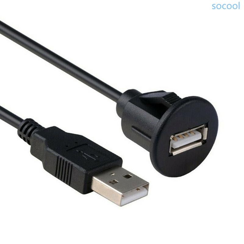 Soc * 1 สําหรับ M รถ SUV Dashboard ติดตั้ง Usb 2 0 ชายหญิงซ็อกเก็ตแผงสายต่อพอร์ตเดียวสาย Waterp