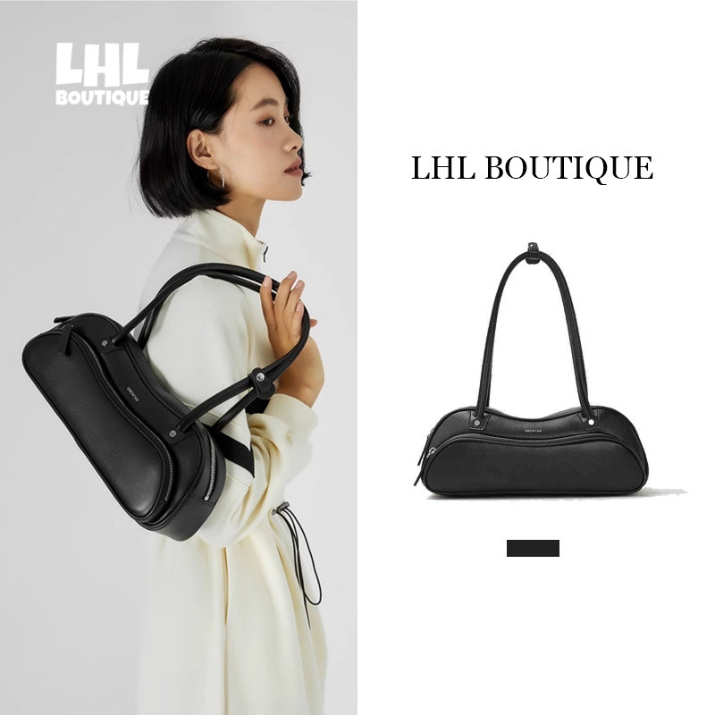 LHL BOUTIQUE กระเป๋ากบ บาแกตต์รักแร้หญิง กระเป๋าลำลองเดินทางความจุขนาดใหญ่