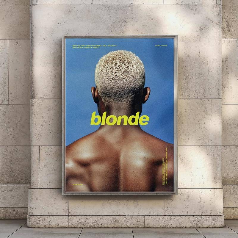 Frank Ocean Blond โปสเตอร์ผ้าใบวินเทจ, Frank Ocean, Blond, ตกแต่งสํานักงาน, ตกแต่งบ้าน, โปสเตอร์ย้อนยุค, ความงาม Wall Art