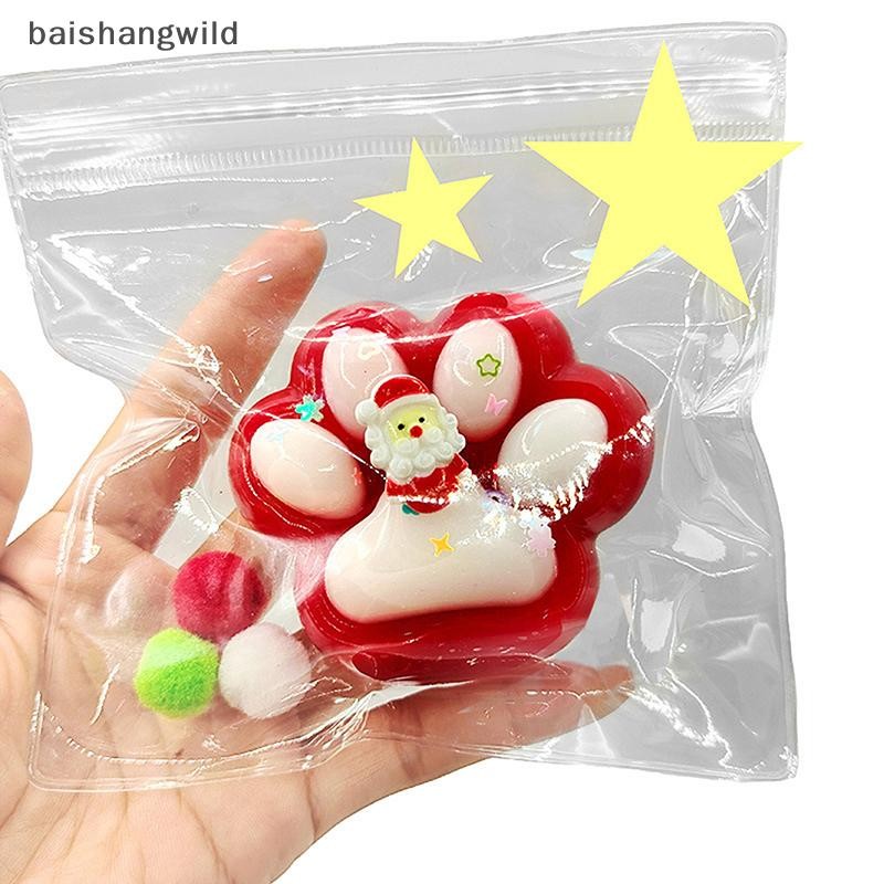 Bwth จําลองคริสต์มาส Cat Paw Squishy Fidget ของเล่นแมวน่ารัก Paw ซิลิโคนช้า Rebound Deion ของเล่นความเครียด Release Vent ของเล่น Jelly