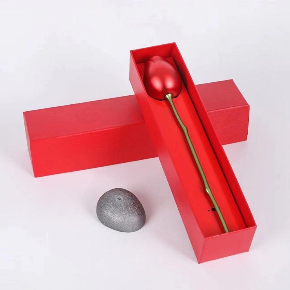 ประกายไฟ กล่องแหวนดอกกุหลาบจําลองกล่องเก็บเครื่องประดับสีแดงโรแมนติกบรรจุภัณฑ์จี้กํามะหยี่ทนทานกล่องแสดงของขวัญแบบพกพาวันแม่ - รูปที่ 6