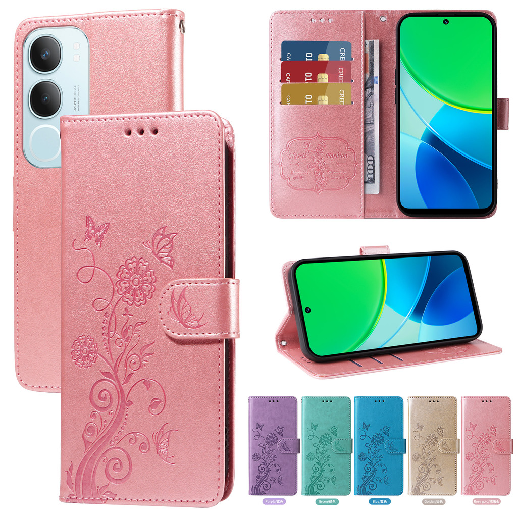 กระเป๋าสตางค์พลิกปลอกVIVO Y19S Y03 Y18 Y28 Y28S Y38 Y17 Y11 Y20 Y12S Y21S Y15A Y15S Y17S Y16 Y02S Y2