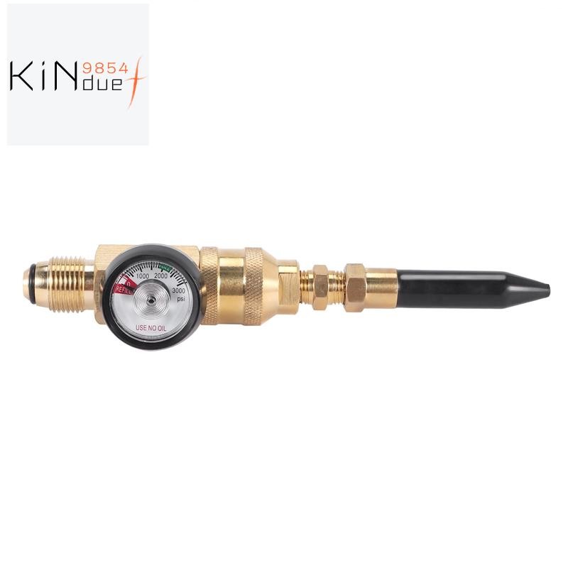 Helium Tank Latex บอลลูน Inflator Regulator พร้อมมาตรวัดสําหรับ G5/8 วาล์วถัง