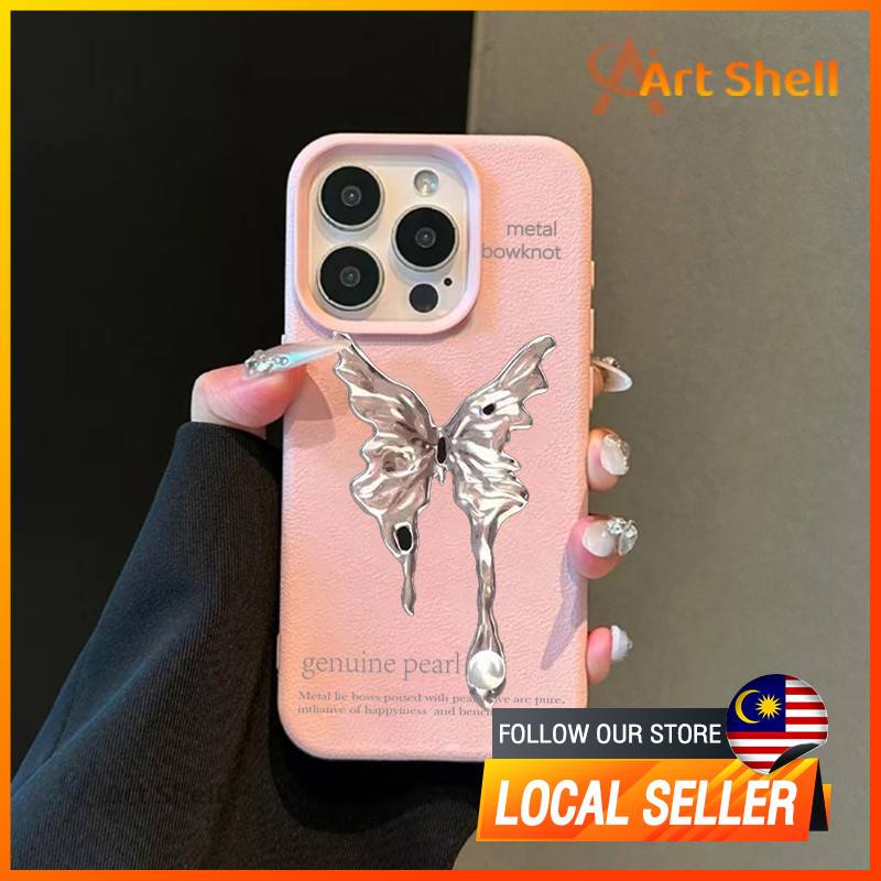 ใช้งานร่วมกับ iphone 16 PRO MAX เคสโทรศัพท์แก้วผีเสื้อ 12 13 14 15 11 PRO MAX ปลอก xr xs MAX 7 8 Plu