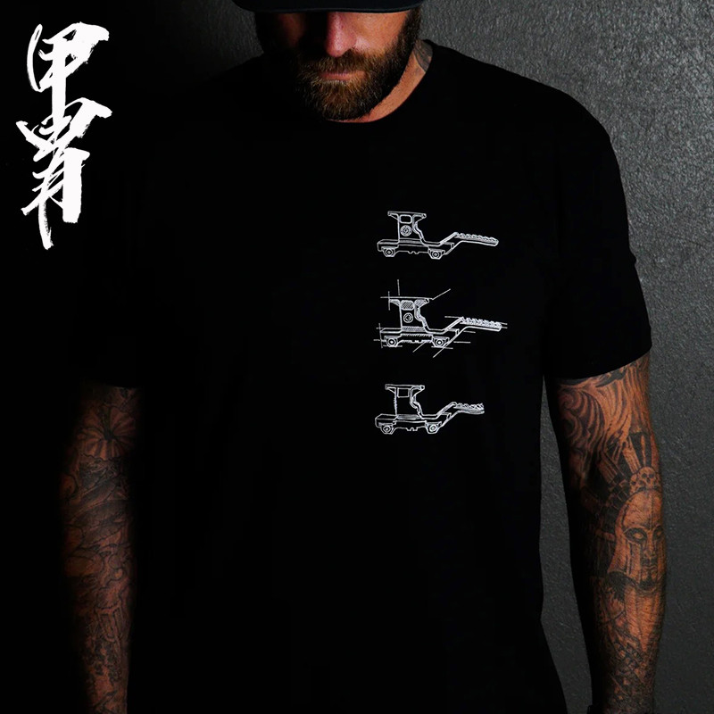 ฤดูร้อนผลิตภัณฑ์ใหม่บริษัทรักษาความปลอดภัยธีม GBRS Series Hydra Stacked Line Drawing เสื้อยืดแขนสั้น