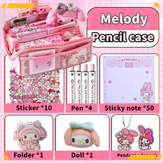 ซองใส่ดินสอใส Sanrio Merlotte, กล่องดินสอมัลติฟังก์ชั่นความจ…