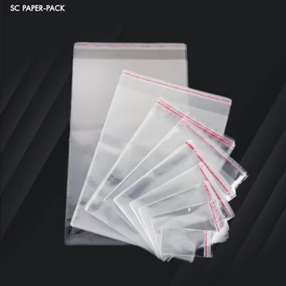 SC Paper-Pack ซองพลาสติก OPP ใส มีเทปกาว ราคาถูก!! (รวมขนาดกลาง) (แพ็ค 100)