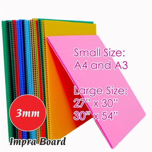 PP Impra Board A4 A3 PP ลูกฟูกบอร์ด PP Hollow Board โพลีพลาสต์บอร์ด PP Straw Board 中空板