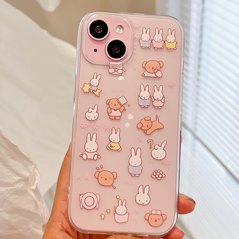 Insสไตล์กระต่ายน่ารักสําหรับiphone case 16promax 15 15promax 14promax 13pro 13promax 11 12promax 7PL