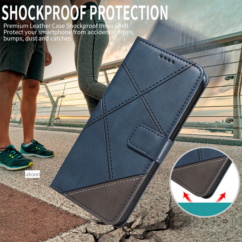 ซองหนังย้อนยุค Samsung Galaxy A9 A8 A7 A6 A5 A41 A31 J7 J6 J5 J4 J3 Pro Plus Prime 2018 2017 2016 Flip Casing Lineลายนูนกระเป๋าสตางค์ผู้ถือบัตรฝาครอบโทรศัพท์ - รูปที่ 6