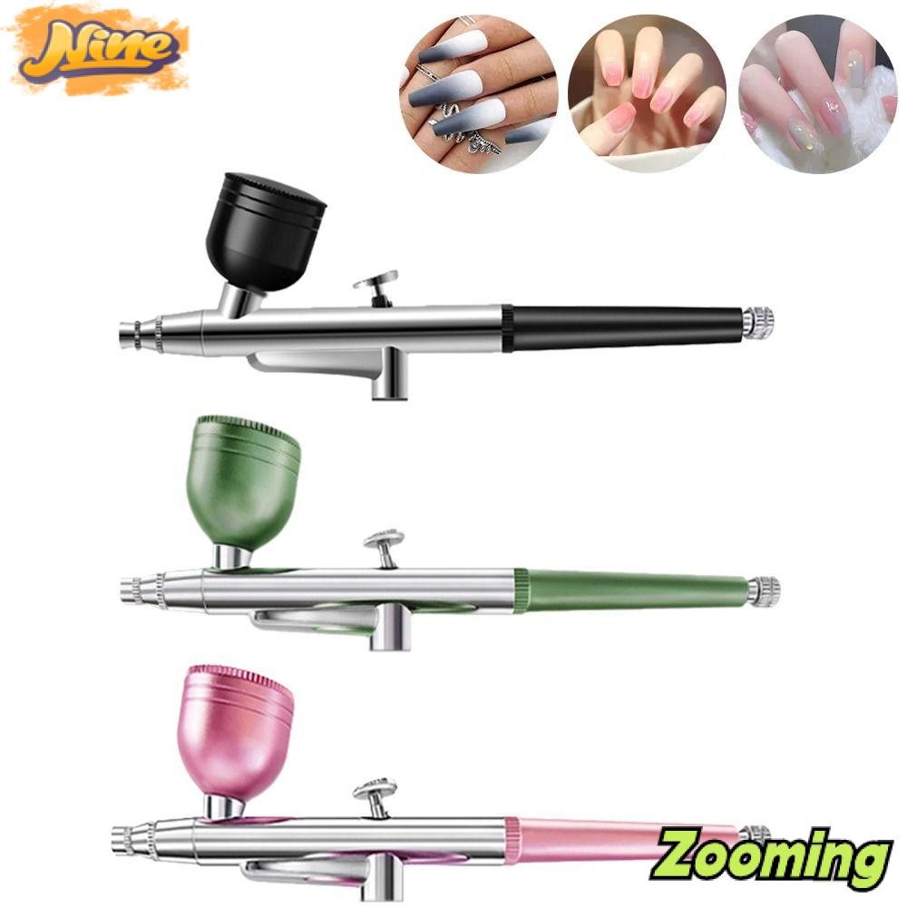 Zooming หัวฉีดออกซิเจน, เครื่องมือแต่งหน้า Air Paint Nail Art Paint Airbrush, ทนทาน Tattoo Painting ภาพวาดมือถือเค้กคอมเพรสเซอร์สเปรย์ Home