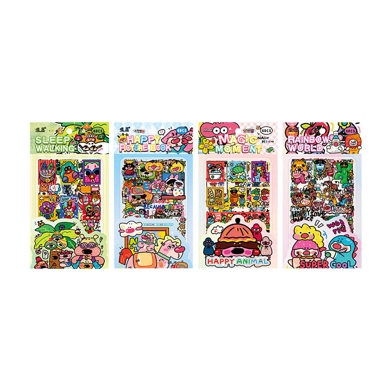 (4ชิ้น/กระเป๋า) สติกเกอร์การ์ตูนน่ารัก สัตว์เลี้ยง กันน้ําตกแต่งเคสโทรศัพท์โน๊ตบุ๊คเครื่องเขียนอุปกรณ์ถ้วยน้ําตายตัดสติ๊กเกอร์ ราคา ถูกที่สุด ดีลบีเคเค แกลเลอรีภาพที่ 6