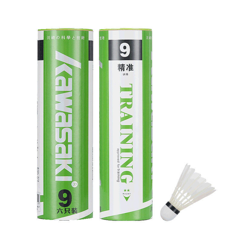 Kawasaki Kawasaki แบดมินตันทนต่อการเล่นระดับมืออาชีพ6ลูก การฝึกซ้อมในร่มและกลางแจ้ง คุณภาพดี