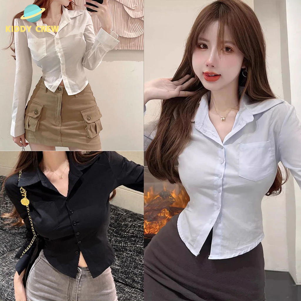 เสื้อเชิ้ตสีขาว ดีไซน์เล็กน้อย สวยเก๋ เหมาะกับทุกโอกาส