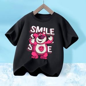 เสื้อยืดพิมพ์ลายน่ารักทําจากผ้าฝ้ายเย็นสําหรับเด็ก7018