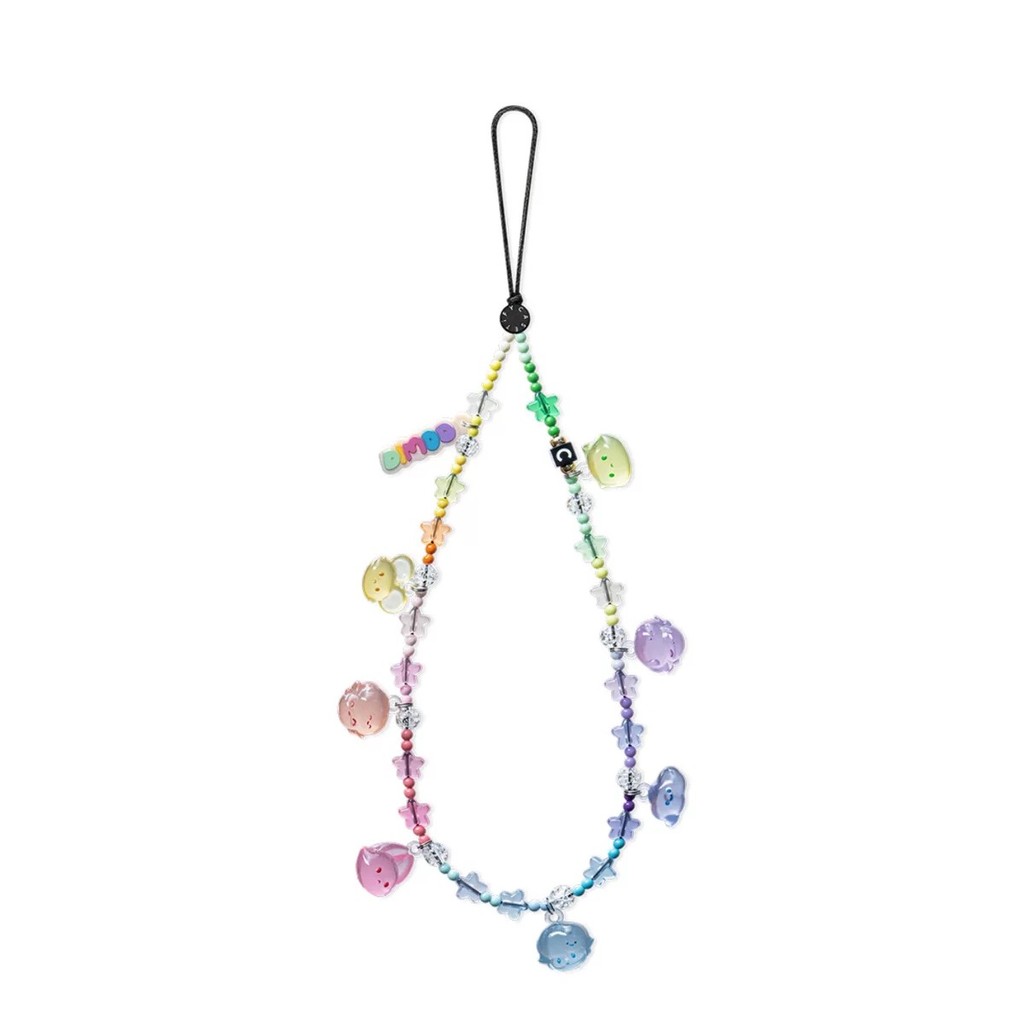 C Chain Co-Branded Popmart เชือกเส้นเล็กโทรศัพท์มือถือสไตล์ใหม่เหมาะสําหรับโทรศัพท์มือถือทุกชนิดแบบพกพาน่ารักการ์ตูนแฟชั่นสีสันสดใสลูกปัดโซ่ไม่ซ้ํากัน @-