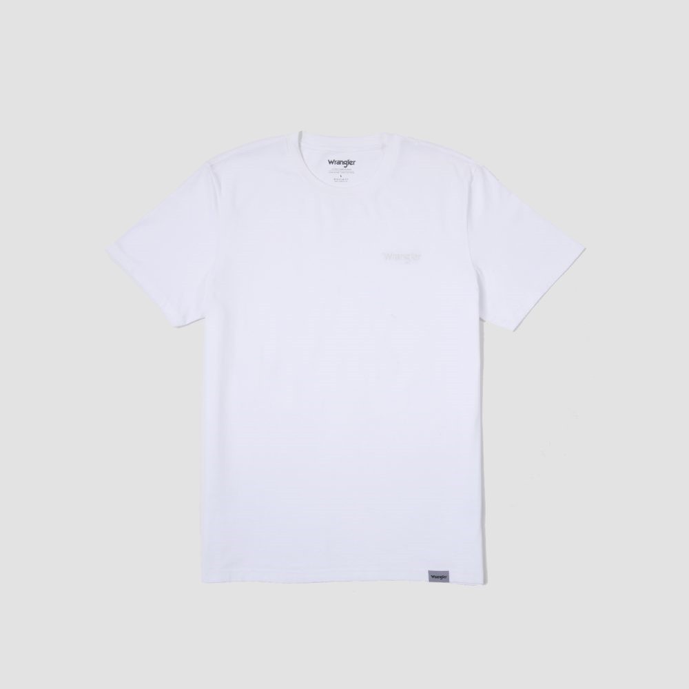 WRANGLER เสื้อยืดแขนสั้นผู้ชาย รุ่น WR SC24MTSSC24 - สีขาว