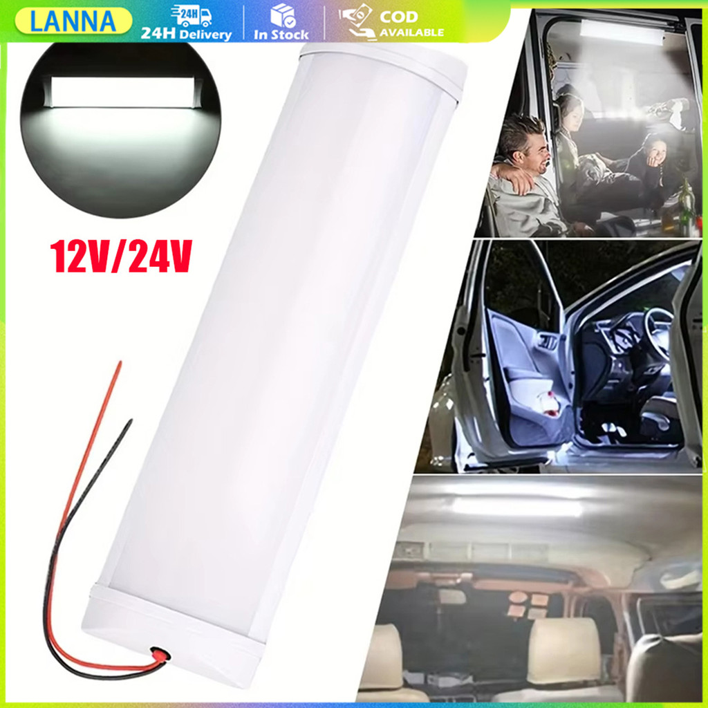 ร้านอยู่ที่ไทย LED 12V 24V หลอดไฟติดเพดานรถยนต์ รถบรรทุก ไฟในเก๋ง แสงสีขาว