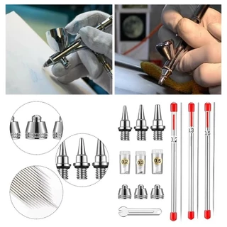 INNEED อะไหล่, เปลี่ยน 0.2/0.3/0.5 มม.เข็ม Airbrush หัวฉีดเข็ม, ง่ายและ Care Airbrushes พ่นสีเครื่องมือบํารุงรักษาชุดสําหรับ Airbrush