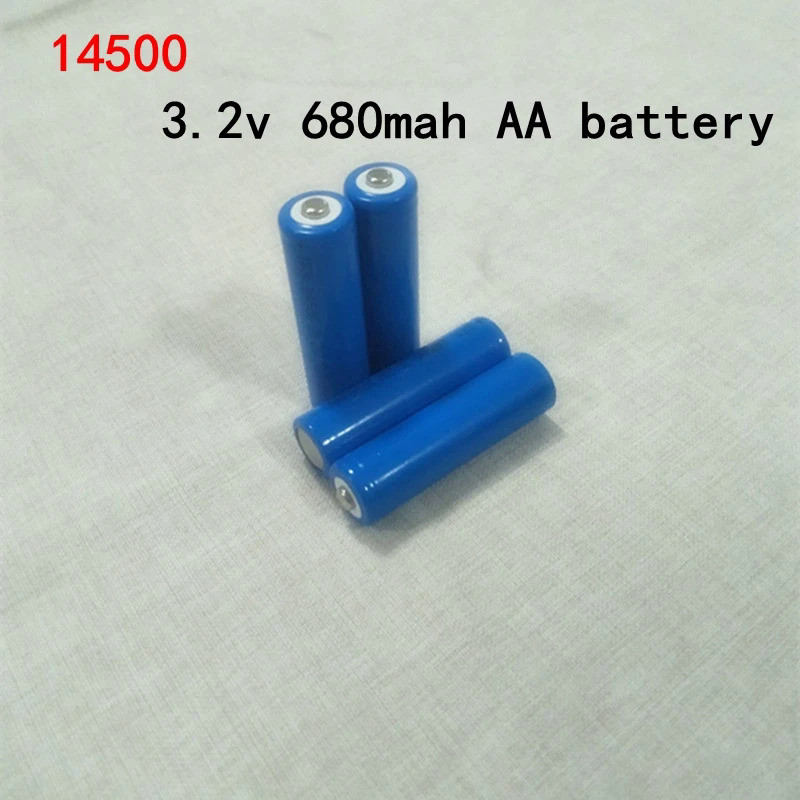 3.2V LiFePO4 Battery AA 14500 Battery Pilas Recargables AA 3.2V 14500 Battery for Flashlight Camera 