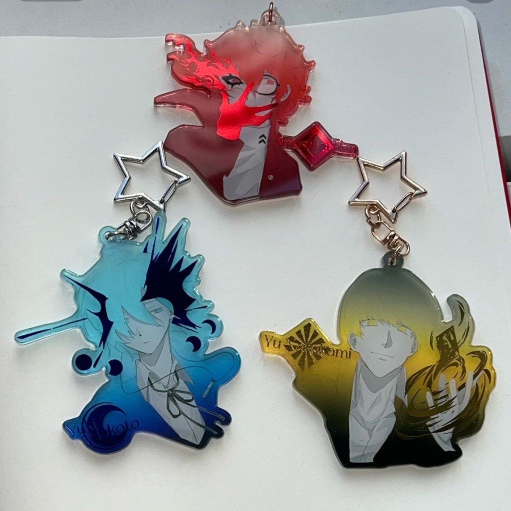Persona อะนิเมะพวงกุญแจผู้หญิง Japanacrylic Key Chain Man การ์ตูน Key แหวนจี้เครื่องประดับอุปกรณ์เสริมของขวัญเพื่อน