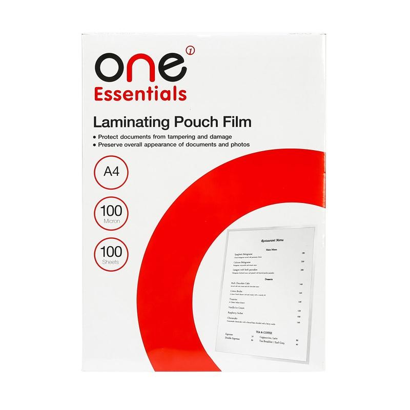 ONE พลาสติกเคลือบบัตร A4 หนา 100 ไมครอน ONE Essentials