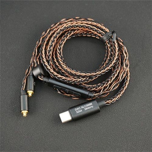 ราคาต่ำสุด 8-Strand 240-core Fever สายหูฟังทองแดง-เงินผสม Typec Realtek alc5686 ชิปแปด-Strand ปลั๊ก mmcx