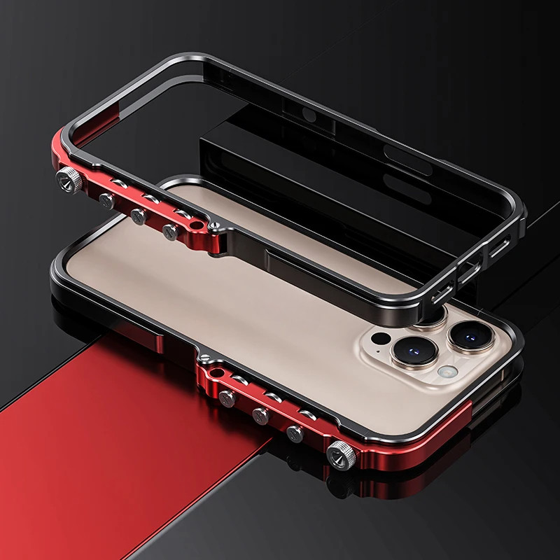 กรอบโลหะสําหรับ iPhone 13 14 15 16 17 Pro Max อลูมิเนียมกันกระแทกเปลือกป้องกันสําหรับ Iphone 16promax ฝาครอบกันชน