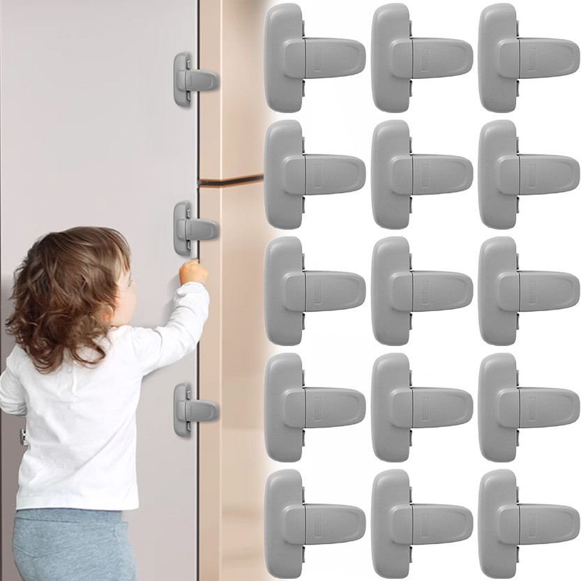 1/2 ชิ้นตู้เย็นประตู Anti-pinch ล็อค/บ้านตู้เย็นประตูหัวเข็มขัด/เด็ก Anti-Pinching Hand Cabinet Lock