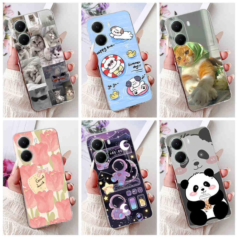 สําหรับ Xiaomi Poco X7 Pro PocoX7 ซิลิโคนนุ่มกรณี Poco X 7 X7Pro 5G น่ารักแพนด้าการ์ตูนเคสโทรศัพท์