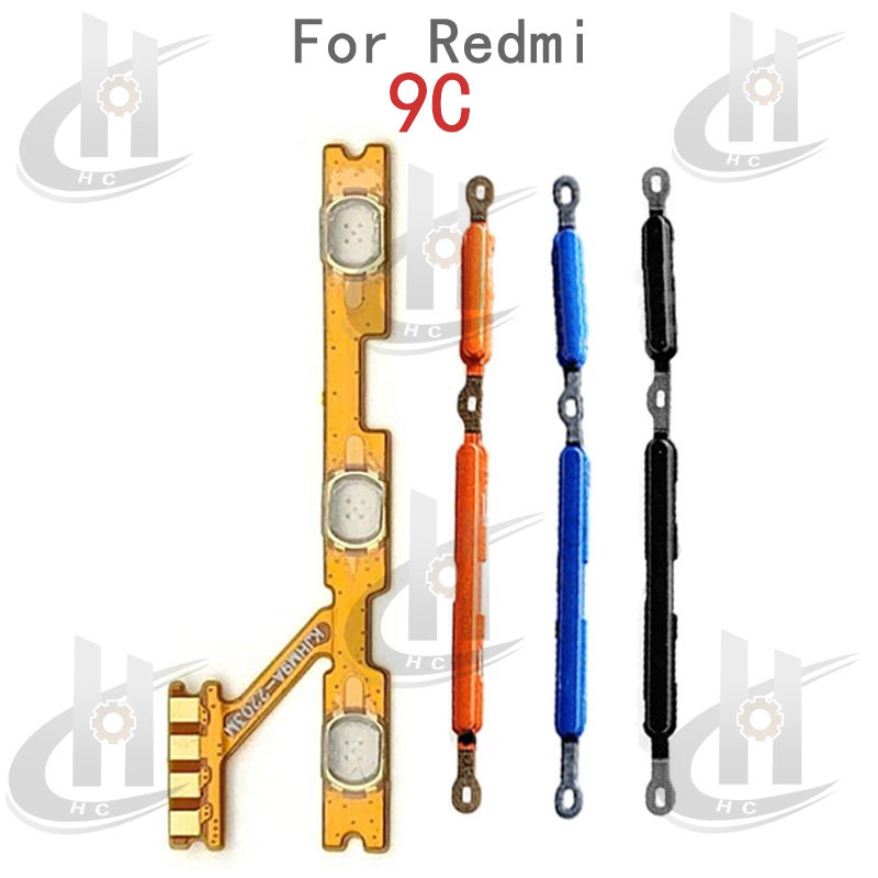สําหรับ Xiaomi Redmi 9C NFC Power volume ด้านข้างปุ่ม Flex Cable Keys ปุ่มปิดระดับเสียงขึ้นและลงปุ่มด้านข้างอะไหล่ทดแทน