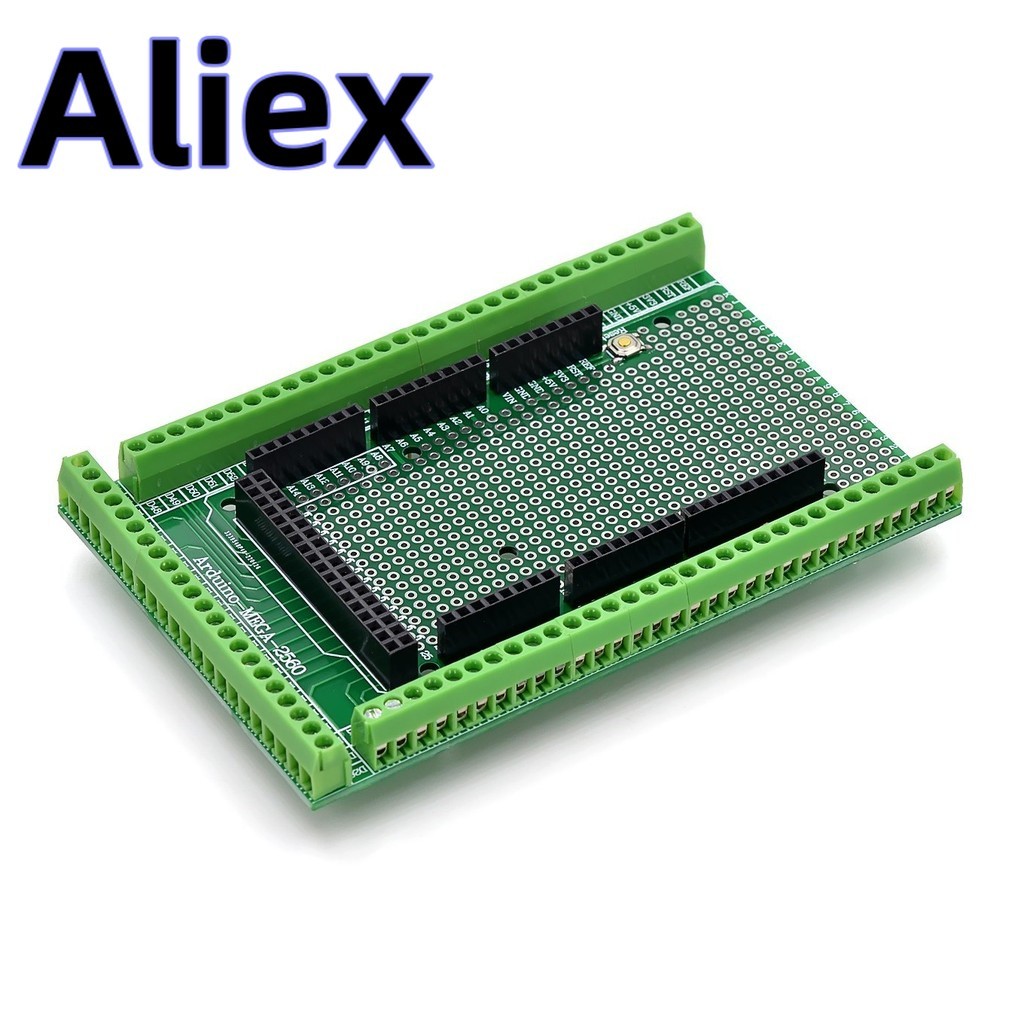 ใช้งานร่วมกับ Mega2560 Double-side PCB ต้นแบบสกรู Terminal Block Shield Board Kit สําหรับ Arduino Mega 2560 / Mega2560 R3