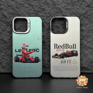 เคสไอโฟนiPhone 17 Pro Maxรถแข่ง F1 สไตล์แฟชั่นSimple สีทึบ Frosted Electroplate เลนส์ป้องกันเคสโทรศัพท์สําหรับ iPhone 17 Pro Max 16 15 11 7plus 14 12 13 7 8 Plus XR XS