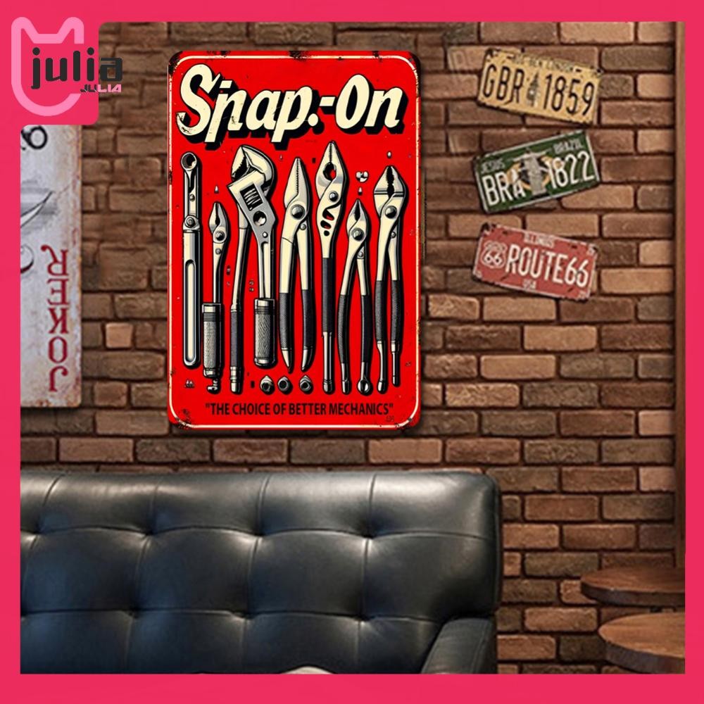 [Julia1.th] ป้ายดีบุกแถบโลหะวินเทจภาพวาดเหล็กสี่เหลี่ยม Wall Home Bar Decor30x40 ซม.
