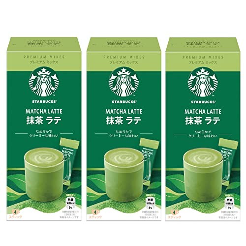 【Matcha latte】Starbucks Premium Mix Matcha Latte 4P x 3 boxes, stick, individual packaging.