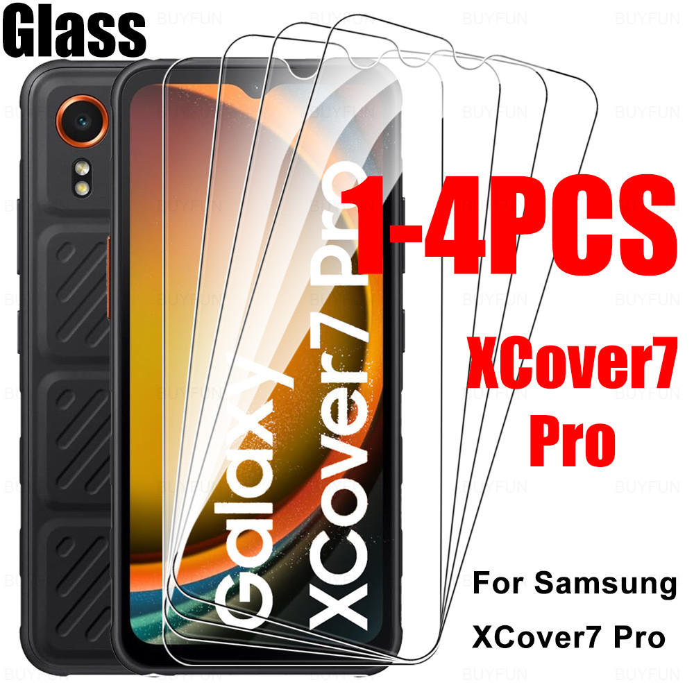 1-4 ชิ้นกระจกนิรภัยสําหรับ Samsung Galaxy XCover7 Pro 5G ป้องกันหน้าจอ Samsung XCover 7 Cover7 XCove