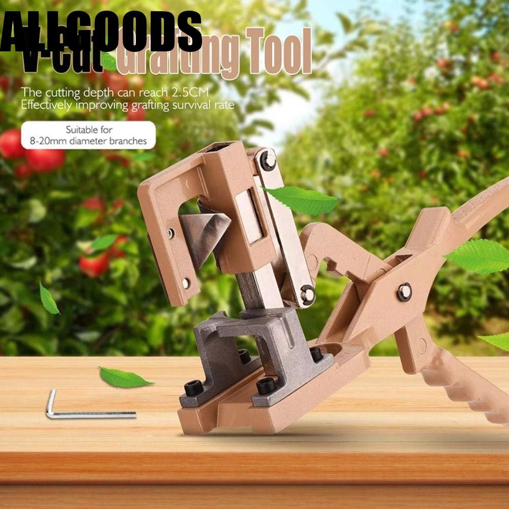 ALLGOODS V-Cut Grafting กรรไกร, Professional การตัดแต่งกิ่งสาขาหนา Grafting กรรไกร, แบบพกพาสแตนเลสที่มีประสิทธิภาพประหยัดแรงงานกรรไกรพืชเครื่องมือเนอสเซอรี่