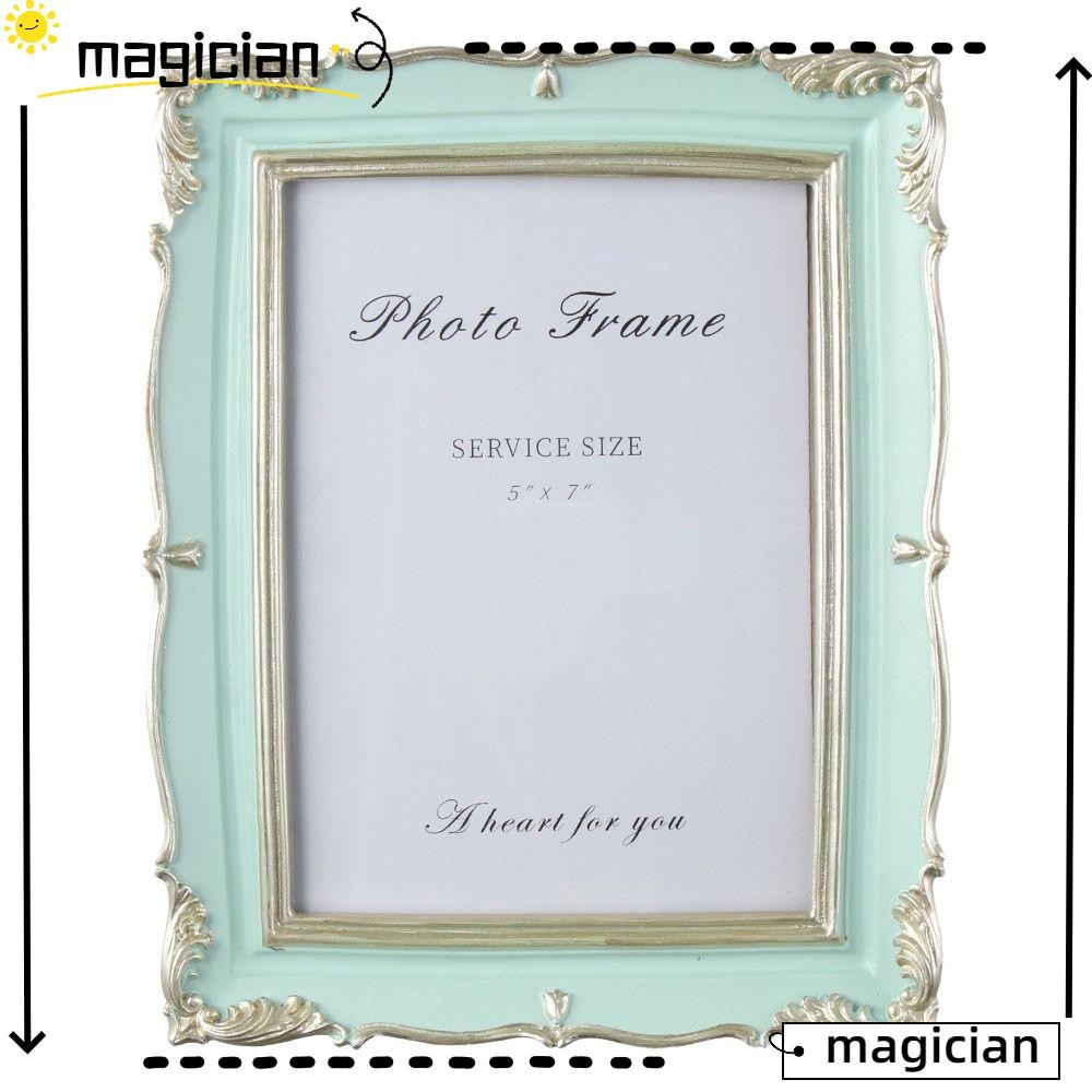 MAG Room Decor,สําหรับรูปภาพขนาด 5x7 นิ้วกรอบรูปวินเทจทองคําขาว,ผนังกรอบวินเทจสีเขียวอ่อนงดงาม