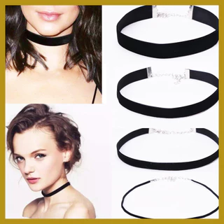 Retro Black Pendant Velvet choker Collarbone Chain
